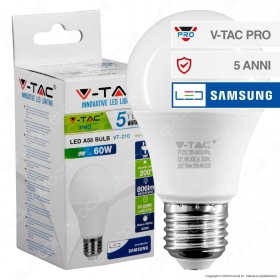 V-Tac PRO VT-210 Lampadina LED E27 9W Bulb A58 Chip Samsung