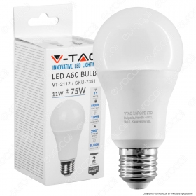 V-Tac VT-2112 Lampadina LED E27 11W Bulb A60 - SKU 7350 / 7349 /